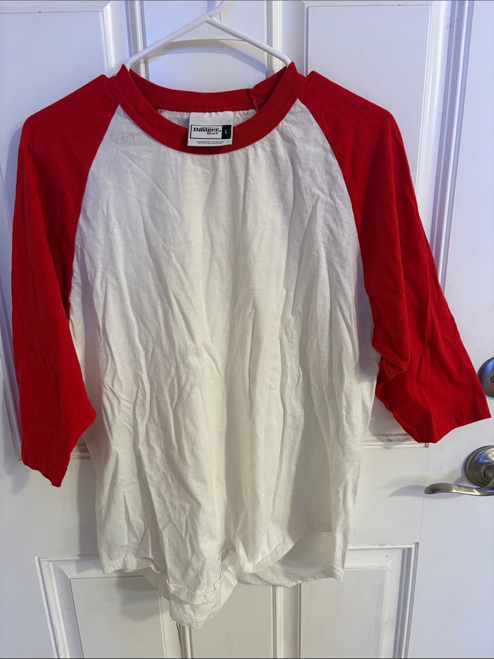Bridger Red & White Raglan Long Sleeve Tee